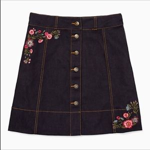 Kate Spade Floral Denim Skirt size 2. NWT